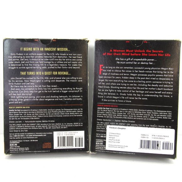 Iris Johansen Brilliance Audio On CD Lot of 2 Deadlock, and Pandora's Daughter - Picture 6 of 6